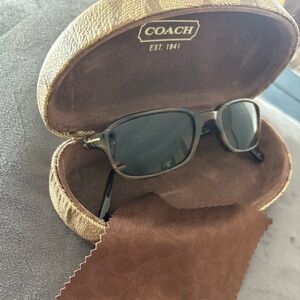 Coach Black Sunglasses with Brown Case